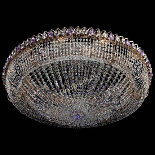 Люстра Кольцо Классика №12 фиолетовая в Новокузнецке Гусь Хрустальный