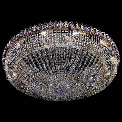 Люстра Кольцо Классика №12 фиолетовая в Новокузнецке Гусь Хрустальный