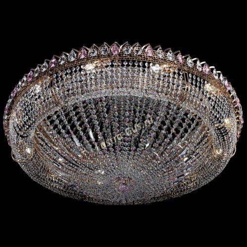 Люстра Кольцо Классика №12 розовая в Новокузнецке Гусь Хрустальный