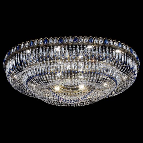 Люстра Кольцо Овал №17 под бронзу синяя в Новокузнецке Гусь Хрустальный