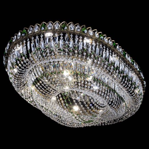 Люстра Кольцо Овал №17 под бронзу зеленая в Новокузнецке Гусь Хрустальный