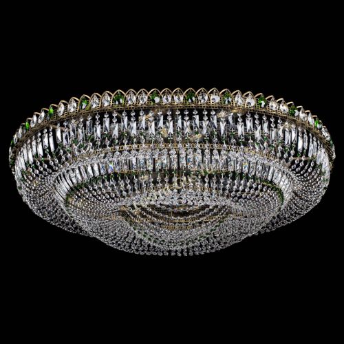 Люстра Кольцо Овал №17 под бронзу зеленая в Новокузнецке Гусь Хрустальный