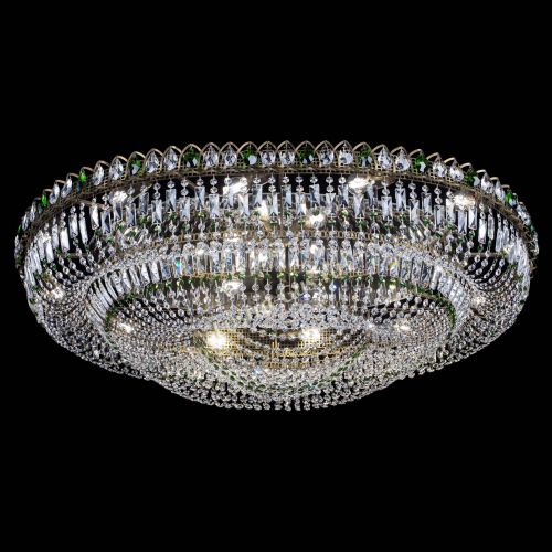 Люстра Кольцо Овал №17 под бронзу зеленая в Новокузнецке Гусь Хрустальный