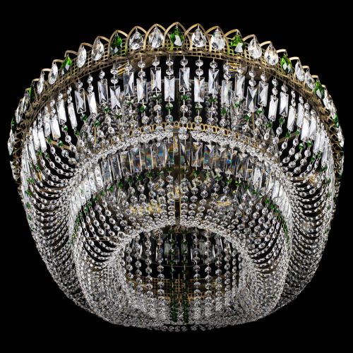 Люстра Кольцо Овал №17 под бронзу зеленая в Новокузнецке Гусь Хрустальный