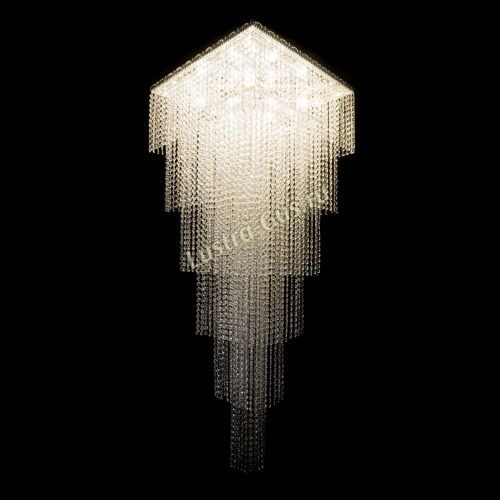 Люстра Квадрат Каскад №8 в Новокузнецке Гусь Хрустальный