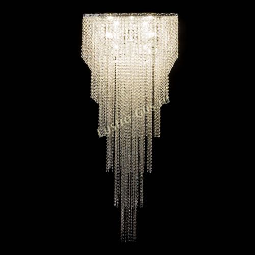 Люстра Квадрат Каскад №8 в Новокузнецке Гусь Хрустальный