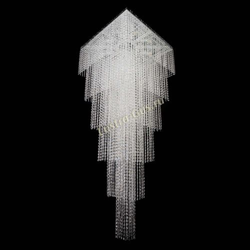 Люстра Квадрат Каскад №8 в Новокузнецке Гусь Хрустальный