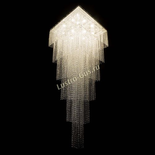 Люстра Квадрат Каскад №8 в Новокузнецке Гусь Хрустальный