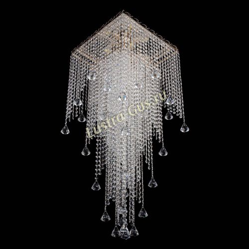 Люстра Квадрат Водопад с конусами в Новокузнецке Гусь Хрустальный