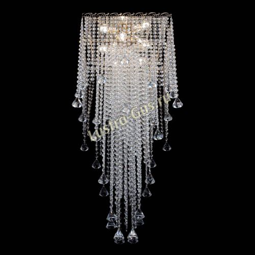 Люстра Квадрат Водопад с конусами в Новокузнецке Гусь Хрустальный