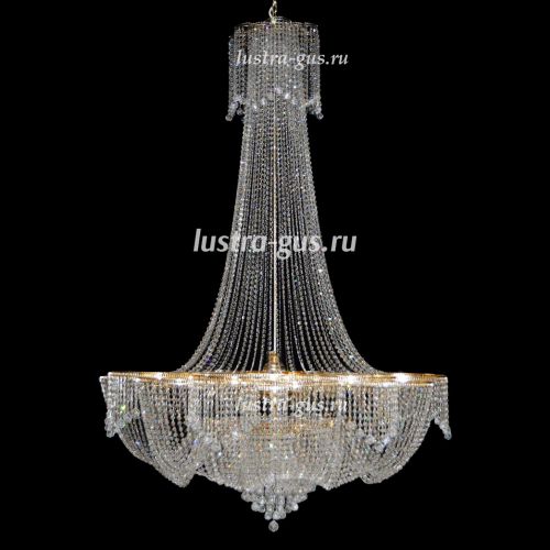 Люстра Лотос 36 ламп в Новокузнецке Гусь Хрустальный
