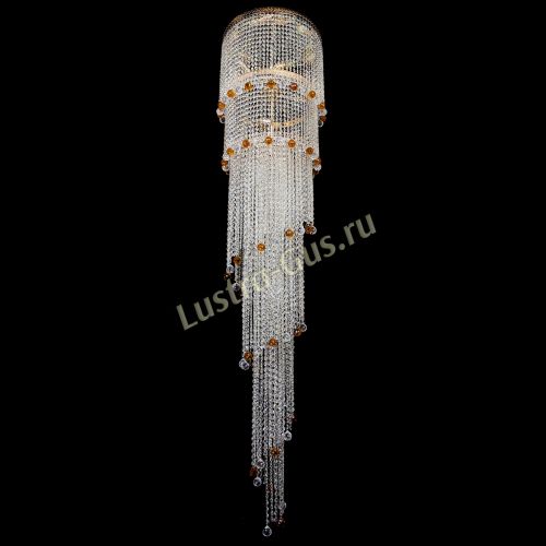 Люстра Милан каскад шар чайный в Новокузнецке Гусь Хрустальный