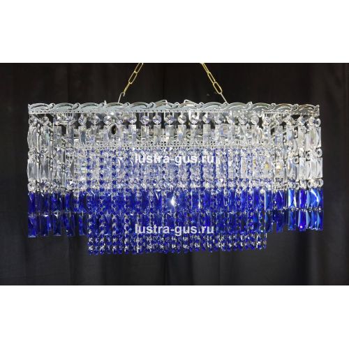 Люстра Капель Прямоугольная Пластинка в Новокузнецке Гусь Хрустальный