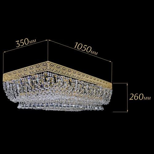 Люстра Прямоугольник Италия №8 в Новокузнецке Гусь Хрустальный