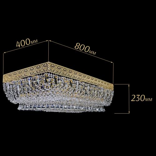 Люстра Прямоугольник Италия №8 в Новокузнецке Гусь Хрустальный