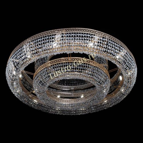 Люстра Венеция двойное кольцо №12 в Новокузнецке Гусь Хрустальный