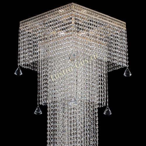 Люстра Венеция Квадрат пирамида с конусами в Новокузнецке Гусь Хрустальный