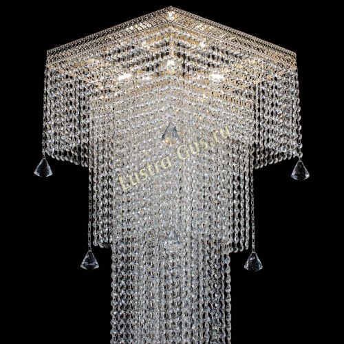 Люстра Венеция Квадрат пирамида с конусами в Новокузнецке Гусь Хрустальный