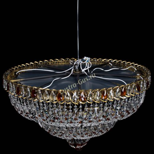 Люстра Водопад Обтикон №15 под бронзу чайная в Новокузнецке Гусь Хрустальный