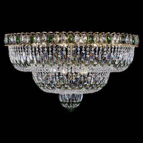 Люстра Водопад Обтикон №15 под бронзу зеленая в Новокузнецке Гусь Хрустальный