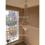 Люстра Водопад с подвесом. Высота - 2500 мм. Цвет фурнитуры - золото, Люстры Гусь Хрустальный Люстра Водопад с подвесом. Высота - 2500 мм. Цвет фурнитуры - золото, Люстры Гусь Хрустальный