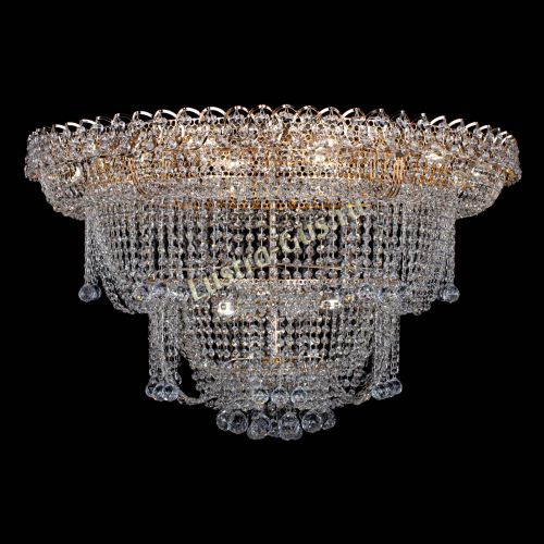 Люстра Водопад Софья большая в Новокузнецке Гусь Хрустальный