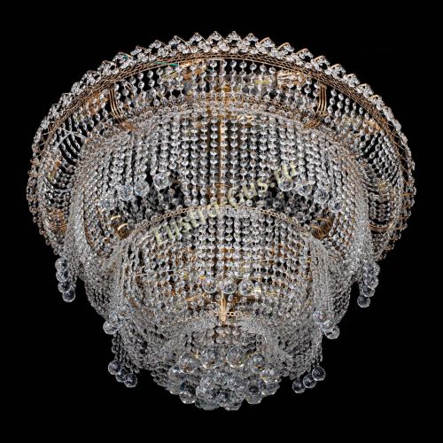 Люстра Водопад Софья большая в Новокузнецке Гусь Хрустальный