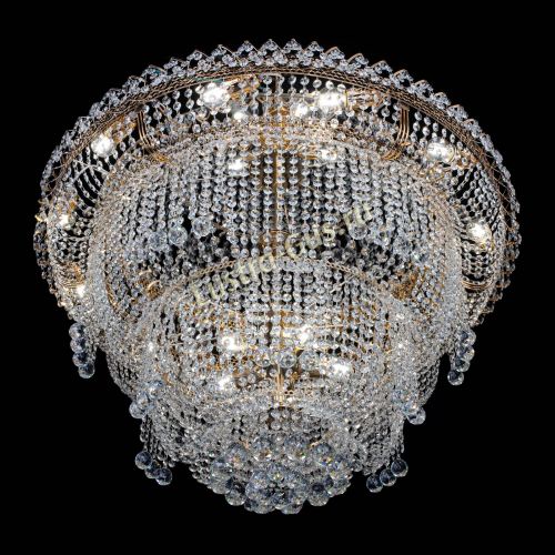 Люстра Водопад Софья большая в Новокузнецке Гусь Хрустальный