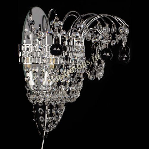 Бра Агата №3 черная в Новокузнецке Гусь Хрустальный