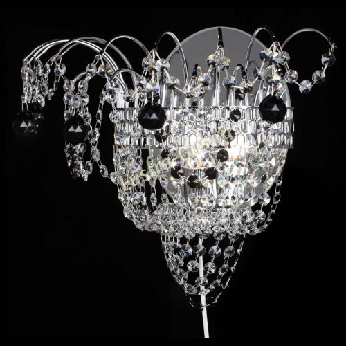 Бра Агата №3 черная в Новокузнецке Гусь Хрустальный