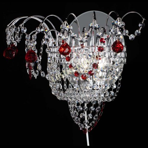 Бра Агата №3 красная в Новокузнецке Гусь Хрустальный