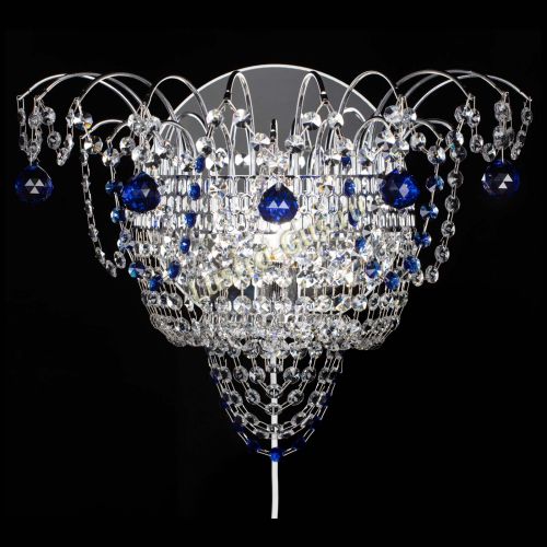 Бра Агата №3 синяя в Новокузнецке Гусь Хрустальный