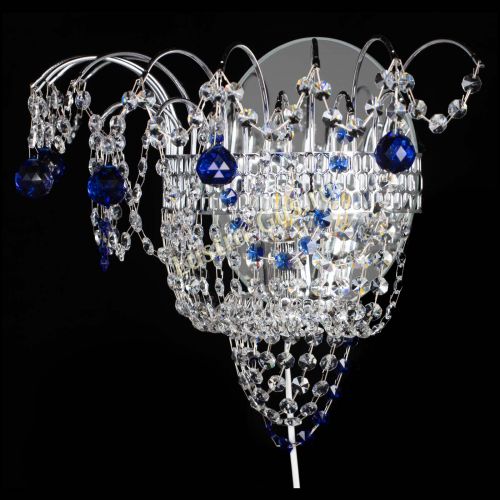 Бра Агата №3 синяя в Новокузнецке Гусь Хрустальный