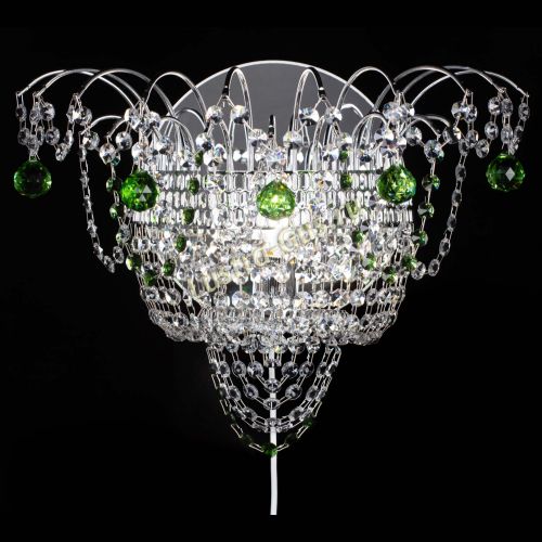 Бра Агата №3 зеленая в Новокузнецке Гусь Хрустальный