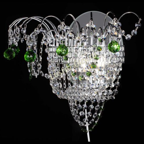 Бра Агата №3 зеленая в Новокузнецке Гусь Хрустальный