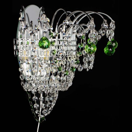 Бра Агата №3 зеленая в Новокузнецке Гусь Хрустальный