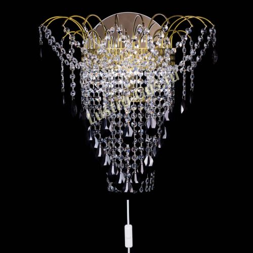 Бра Агата №4 под бронзу Черная в Новокузнецке Гусь Хрустальный