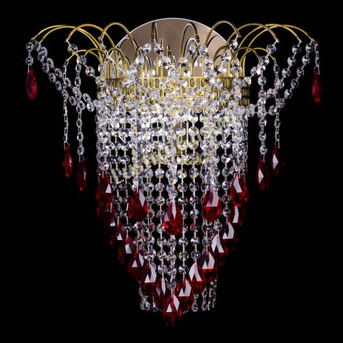 Бра Агата №4 под бронзу Красная в Новокузнецке Гусь Хрустальный