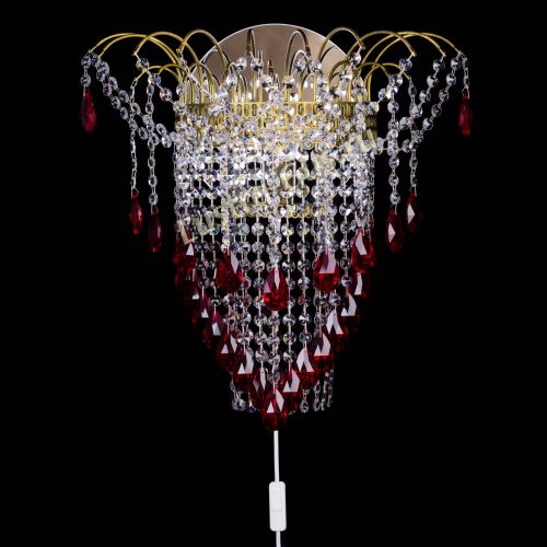 Бра Агата №4 под бронзу Красная в Новокузнецке Гусь Хрустальный