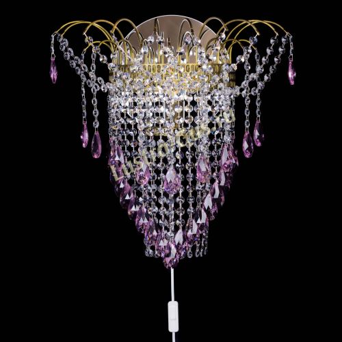 Бра Агата №4 под бронзу Розовая в Новокузнецке Гусь Хрустальный