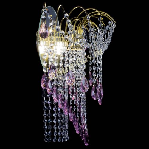 Бра Агата №4 под бронзу Розовая в Новокузнецке Гусь Хрустальный