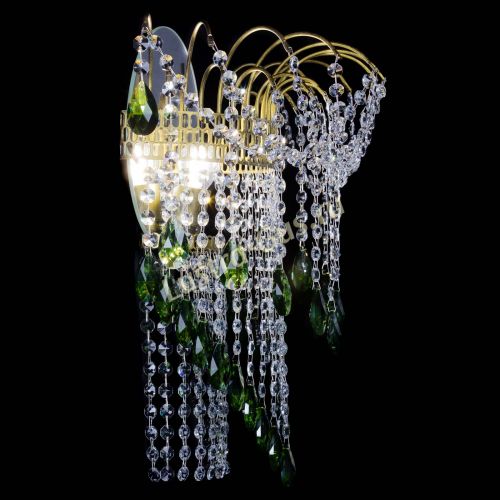 Бра Агата №4 под бронзу Зеленая в Новокузнецке Гусь Хрустальный