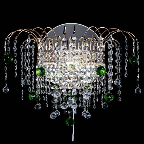 Бра Агата Венеция шар зеленая в Новокузнецке Гусь Хрустальный