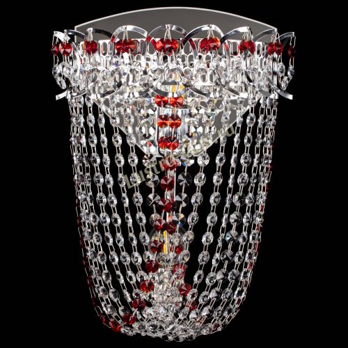 Бра Астра ажур №2 красная в Новокузнецке Гусь Хрустальный