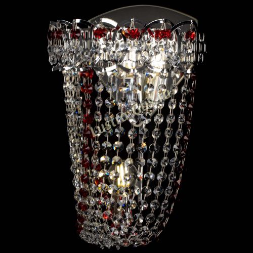 Бра Астра ажур №2 красная в Новокузнецке Гусь Хрустальный