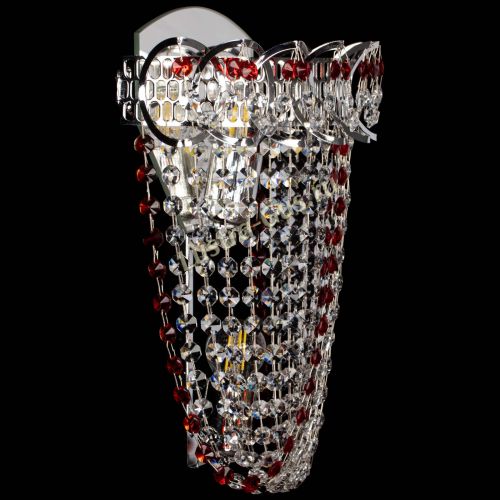 Бра Астра ажур №2 красная в Новокузнецке Гусь Хрустальный