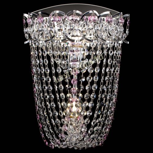 Бра Астра ажур №2 розовая в Новокузнецке Гусь Хрустальный