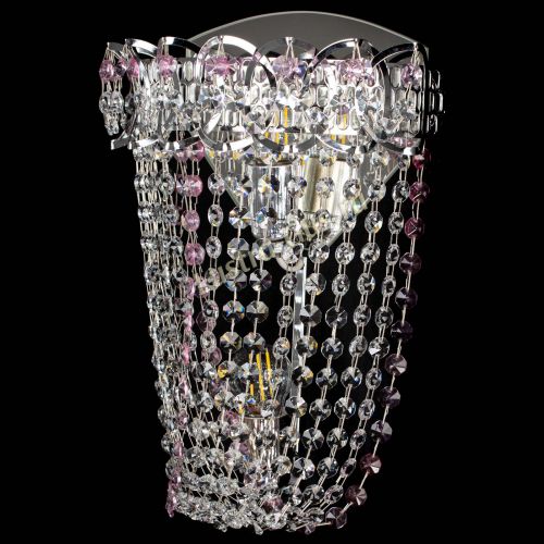 Бра Астра ажур №2 розовая в Новокузнецке Гусь Хрустальный