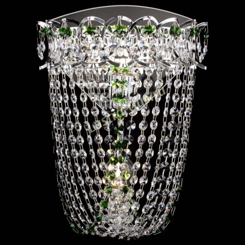 Бра Астра ажур №2 зеленая в Новокузнецке Гусь Хрустальный