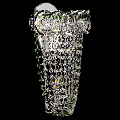 Бра Астра ажур №2 зеленая в Новокузнецке Гусь Хрустальный